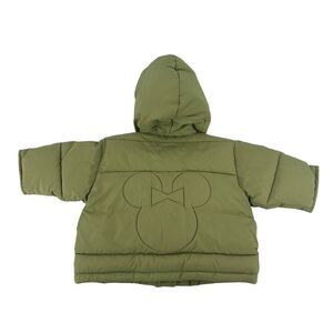 Walt Disney Collection Puffer Jacket Green Minnie Mouse Hooded Baby Girl 6 Month